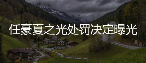 定曝光处光天天任豪夏之活动暂停罚决分别